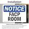 Signmission FACP Room, 10 in W x Rectangle, Vinyl Decal OS-2PACK-NS-D-710-L-12413 - alternate 4